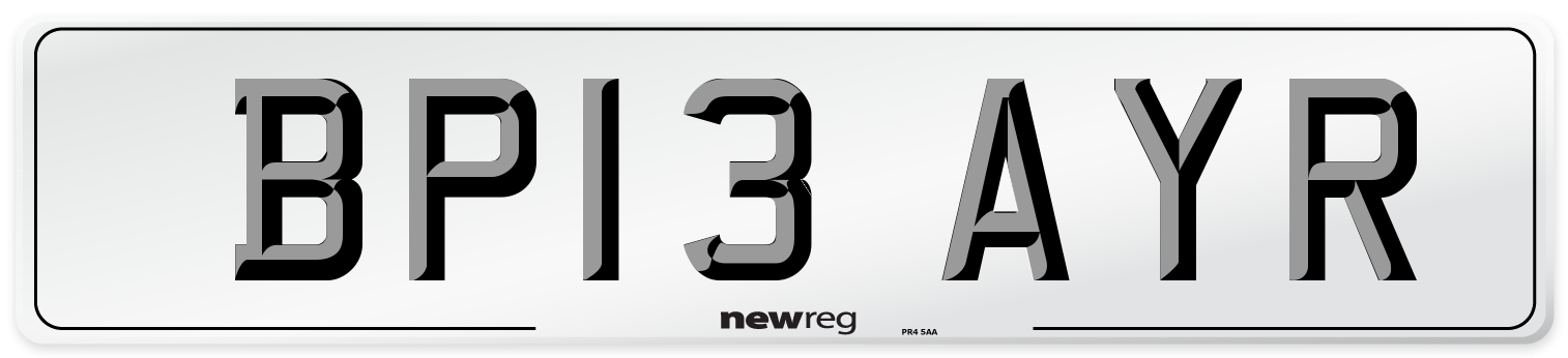 BP13 AYR Number Plate from New Reg